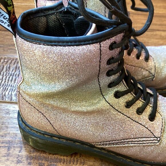 Dr. Martens 1460 Glitter Multicolored Rainbow Combat Boots Size 5 - Picture 9 of 13